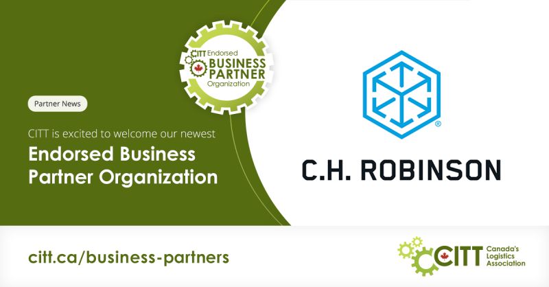 CITT (@cittlogistics) on Twitter photo CITT is pleased to welcome C.H. Robinson <a href="/CHRobinson/">C.H. Robinson</a> our newest CITT Endorsed Business Partner! One of the world’s largest logistics providers, C.H. Robinson has been operating in Canada for over 100 years. CITT is pleased to welcome C.H. Robinson <a href="/CHRobinson/">C.H. Robinson</a> our newest CITT Endorsed Business Partner! One of the world’s largest logistics providers, C.H. Robinson has been operating in Canada for over 100 years.