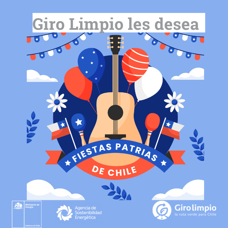 18 de septiembre | Primera Junta Nacional de Gobierno 🇨🇱

En Giro Limpio celebramos la independencia de Chile y su liderazgo en energías renovables e hidrógeno verde. 

Avanzamos hacia un transporte más limpio y una mayor independencia energética. ¡Felices fiestas patrias!