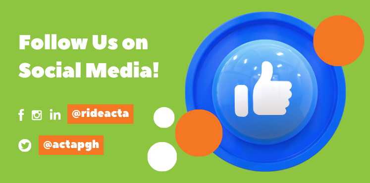 ACTAPGH's tweet image. 🚎 Stay connected with us on social media! 📲 Follow us on Facebook and Instagram for the latest transit updates, community news, and more from the Pittsburgh Airport Corridor #rideACTA #AirportCorridor #TransitUpdates #PGH