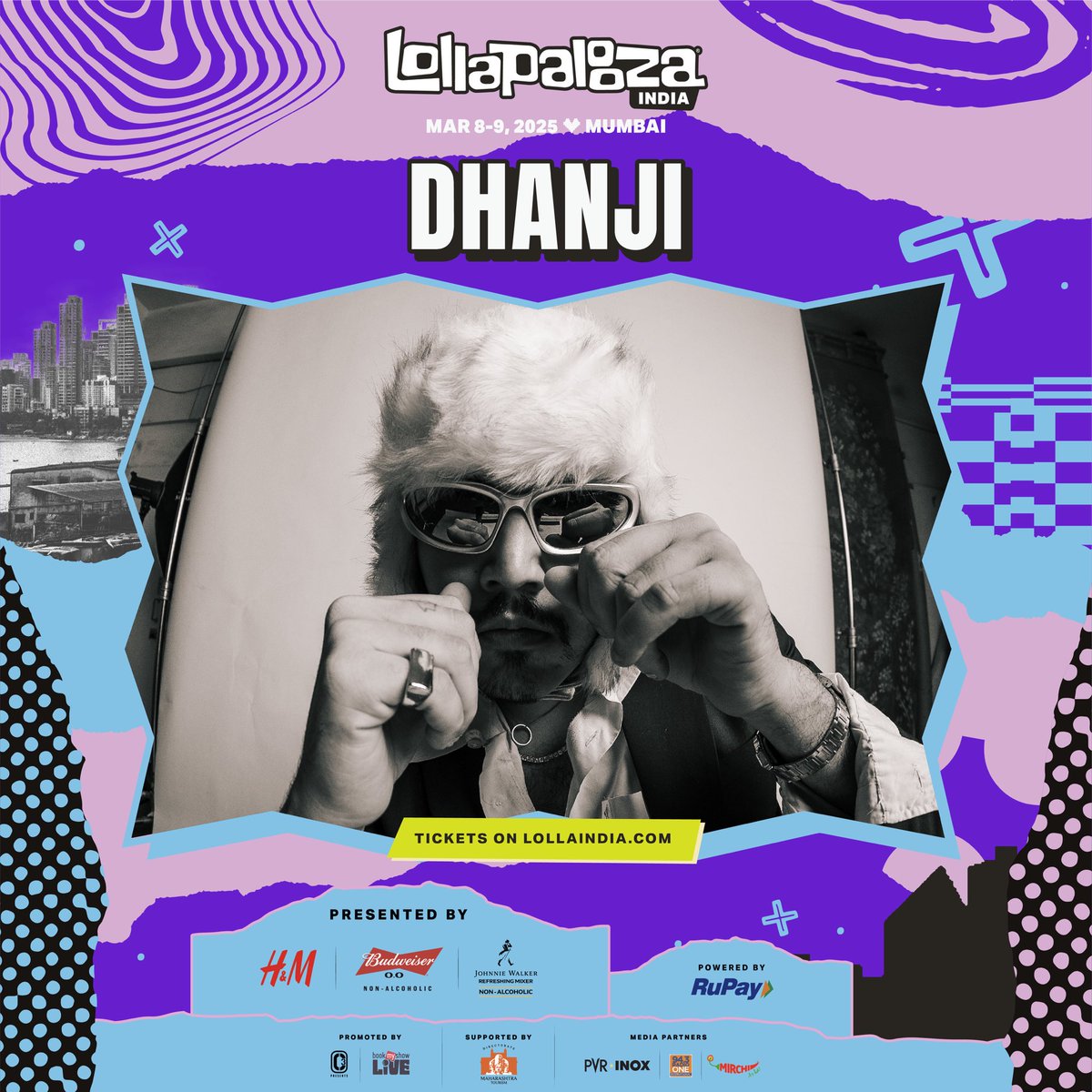 Gritty lyrics, unapologetic style, hard-hitting performances, Dhanji is all geared up to set the Lolla India stage ablaze with his celebrated &amp; prestigious funk ensemble, The R.O.T.F.

Get your tickets on lollaindia.com