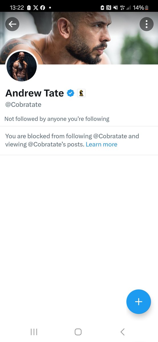 Bob_cart124's tweet image. LOL. Andrew Tate just blocked me on X. Why? 

Because I urged him to read the Quran instead of parroting white supremacy talking points.