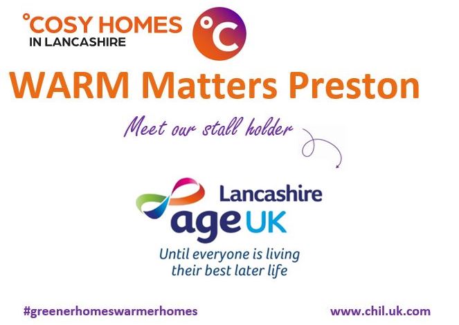 Meet our WARM Matters Preston stall holder, <a href="/age_uk/">Age UK</a>. They offer welfare benefit checks, help with warm home discounts, winter fuel payments, and more. Come for a free brew and a chat!

🗓 Thurs, 3 Oct
⏰ 1-4pm
📍 Barton Manor Hotel, PR3 5AA
#GreenerHomesWarmerHomes