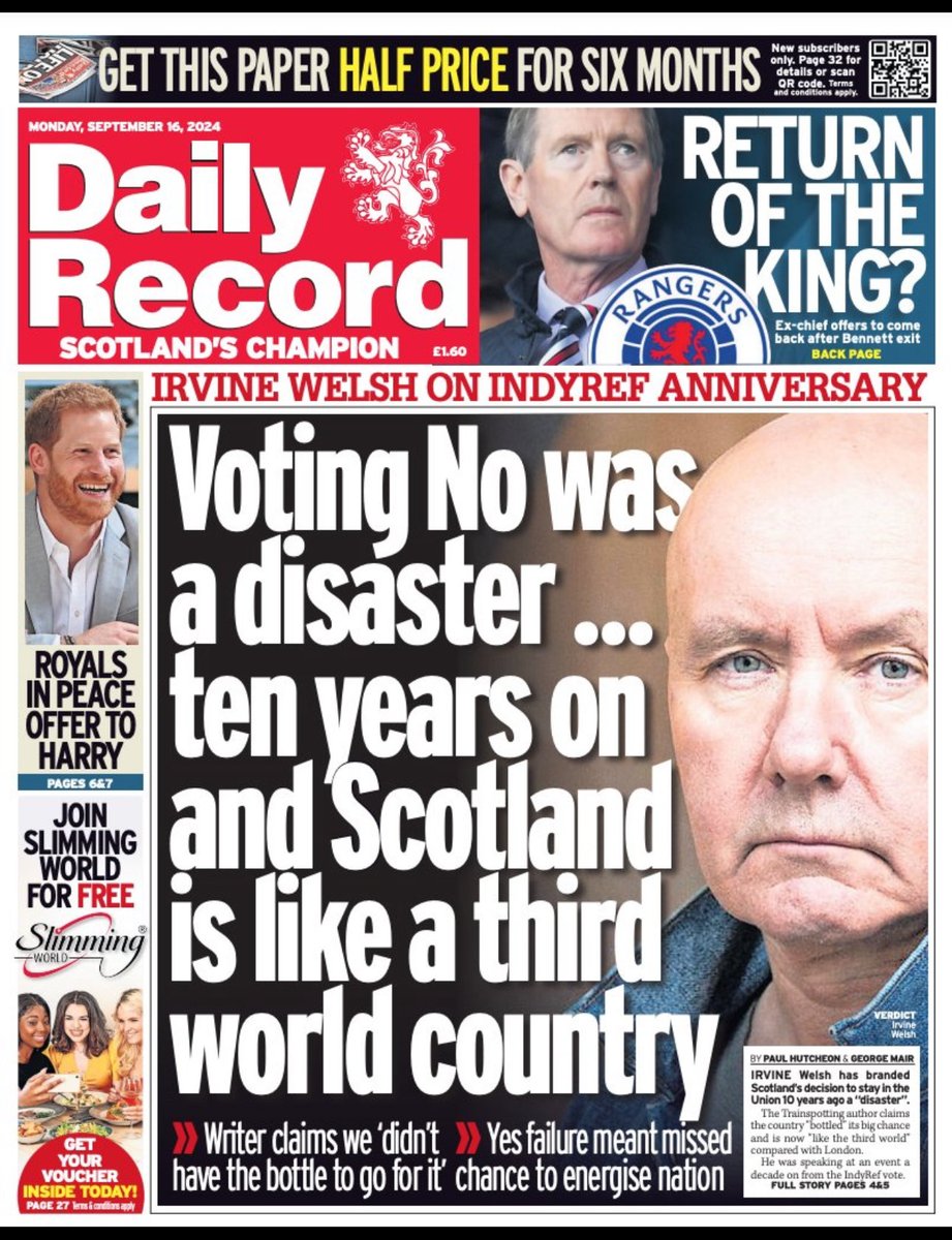He's no wrong. Being part of UK dragged Scotland out of Europe &amp; down onto its knees over last 10 years. A tourist McDisneyland playground where locals and poorest get stiffed while our land, resources &amp; assets are stolen. #StillYes