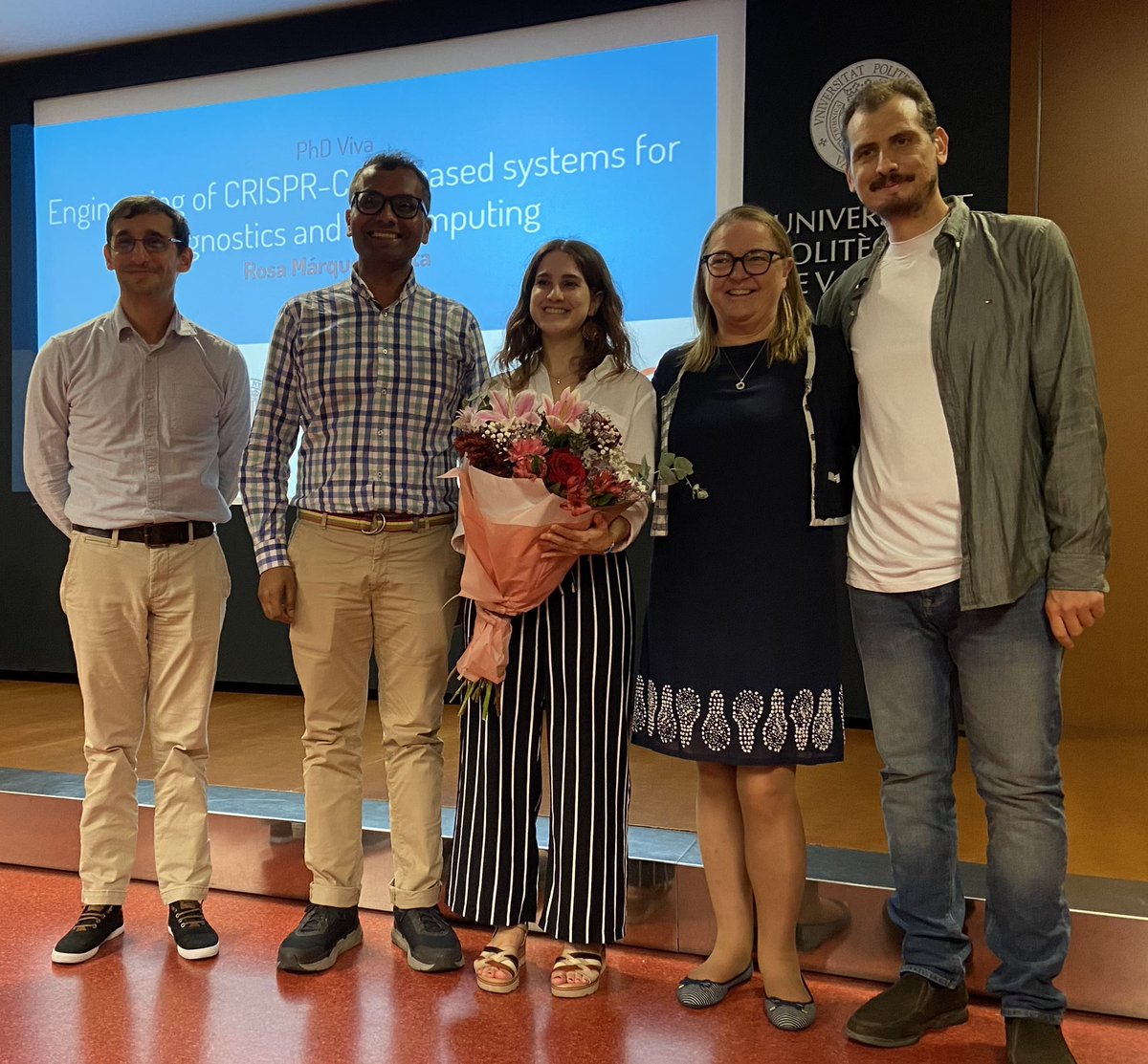 Guillermo Rodrigo (@g1rodrigo) on Twitter photo Congratulations to Rosa Márquez for her PhD title. Wonderful presentation. Thanks to Chase <a href="/BeiselLab/">Beisel Lab</a>, Manish <a href="/manishmicrobe/">Manish Kushwaha @manishmicrobe.bsky.social</a>, and Ciara for coming to Valencia. Congratulations to Rosa Márquez for her PhD title. Wonderful presentation. Thanks to Chase <a href="/BeiselLab/">Beisel Lab</a>, Manish <a href="/manishmicrobe/">Manish Kushwaha @manishmicrobe.bsky.social</a>, and Ciara for coming to Valencia.