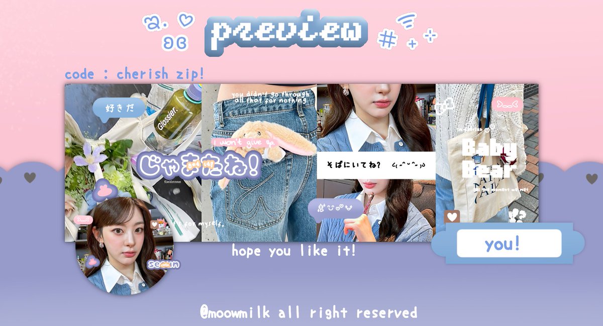 repost are highly appreciated!
#zonauang #zonaba

haiii! aku ada layout ready stock seeun yang bisa di jemput sekarang juga lewat dm aku ya, price on alt, free retext ava!🐈