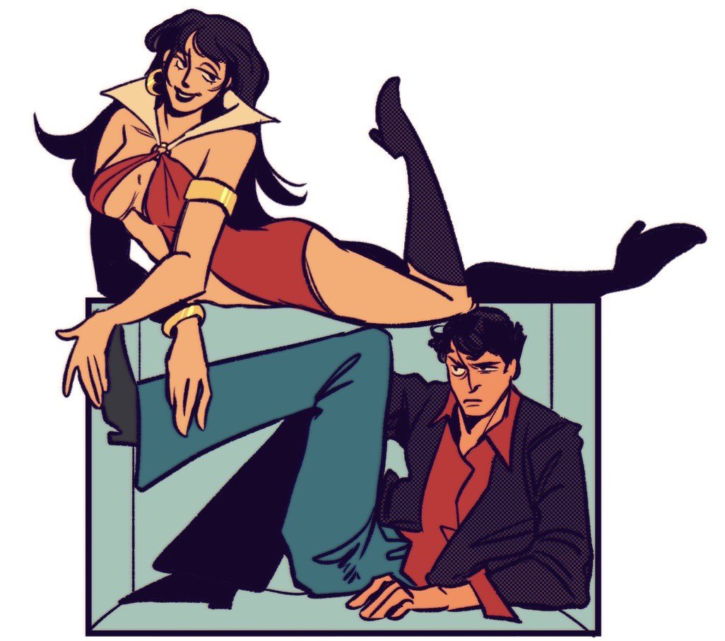 [vampirella, dylan dog] old ass art from tumblr but vampirella on top thats right 🙂‍↕️
