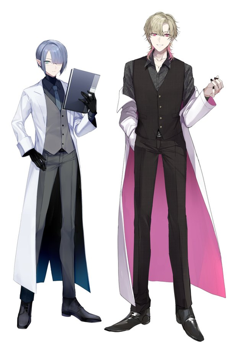 最近愛でてる創作キャラたち
めぐ姉(右のでかい方)は宝石系の科学者兼ホスト兼オネエ
たっくん(小さい方)は部下 