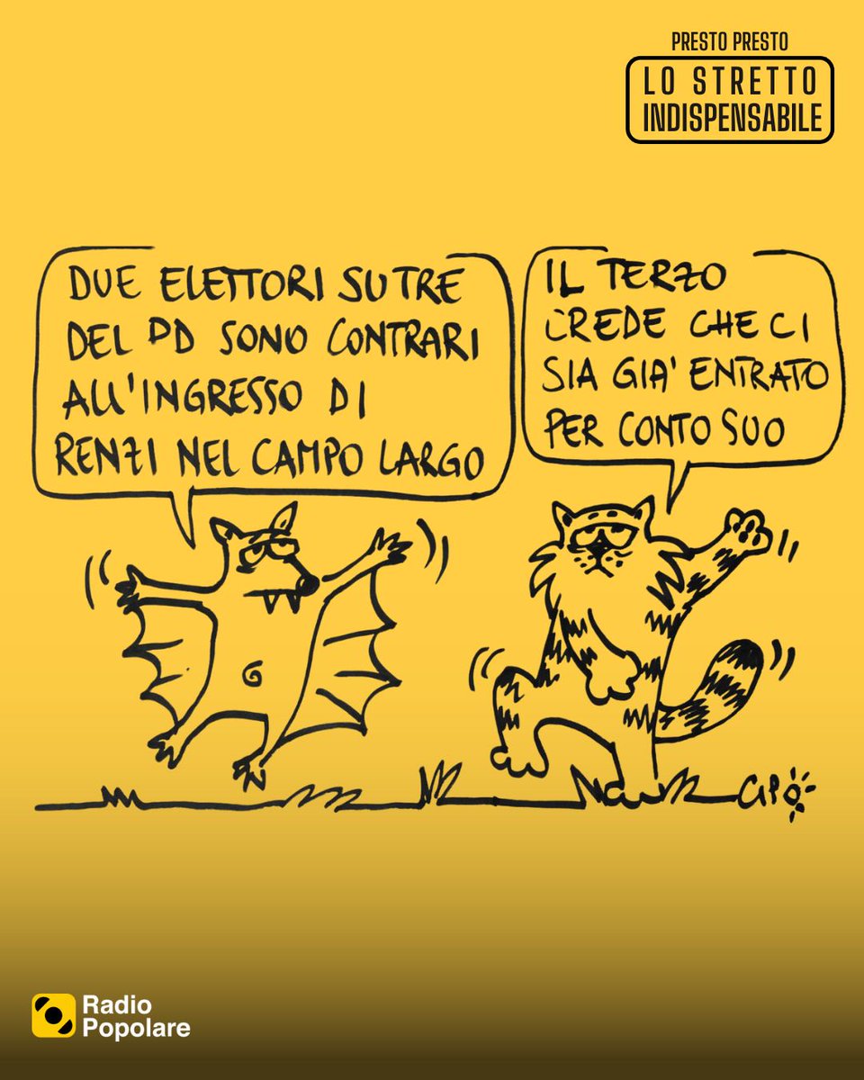 🎧Riascolta Lo stretto indispensabile, Il kit di informazioni essenziali per potere affrontare la giornata a cura di @jampaglia e <a href="/cinziapoli/">cinzia poli</a> 👇

🔗tinyurl.com/558fsbtz