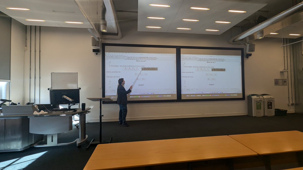 Jack Fosten (@jackfosten) on Twitter photo Very interesting morning at <a href="/UoREconomics/">Uni of Reading Economics Department</a> <a href="/UniofReading/">Uni of Reading</a> 1st conference in econometrics with data science
<a href="/LorenzoTrapani1/">Lorenzo Trapani πͺπΊ</a> gave a great keynote on matrix valued time series
More to come! Very interesting morning at <a href="/UoREconomics/">Uni of Reading Economics Department</a> <a href="/UniofReading/">Uni of Reading</a> 1st conference in econometrics with data science
<a href="/LorenzoTrapani1/">Lorenzo Trapani πͺπΊ</a> gave a great keynote on matrix valued time series
More to come!