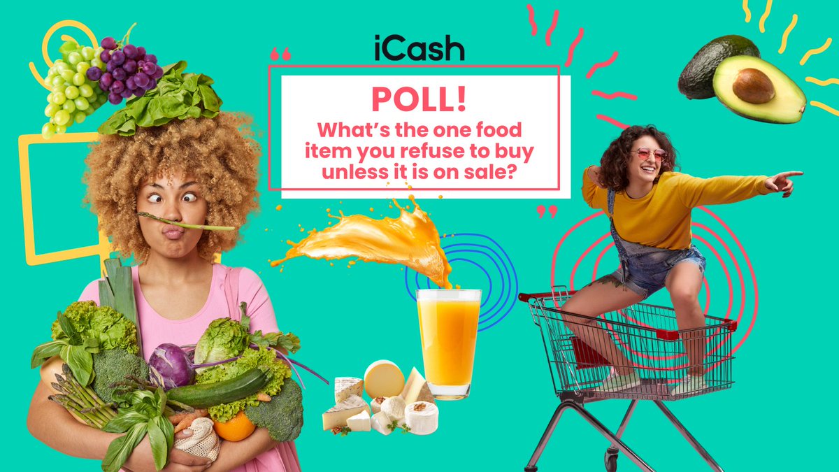 iCASH_ca's tweet photo. ✅ Poll fun time! 🤩
What's the one food item that you refuse to buy unless it's on sale? 🍇🥑🧀🍤
Share your answer in the comments below! 👇
#funpoll #foodprices #iCash #polltime #risingfoodcosts #foodcostscanada #budgetwoes #budgeting101 #budgettime #grocerybudget https://t.co/8iD2QUwoLR