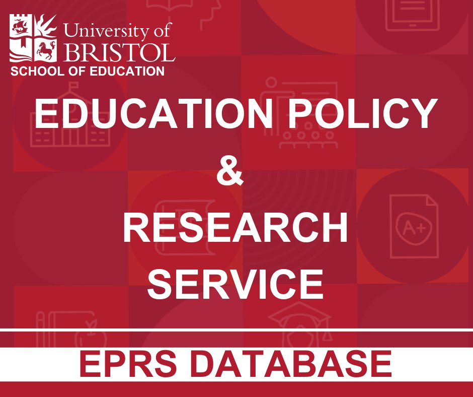 SOEBristol's tweet photo. It’s finally here! 🙌

The Education Policy and Research Service (EPRS) database is now an open resource, allowing free access to educational reports dating back to 2010 for those both within and outside of @BristolUni.

Access the database ➡️https://t.co/eDrG0xDufB

#Research https://t.co/2YXBMxfgA4