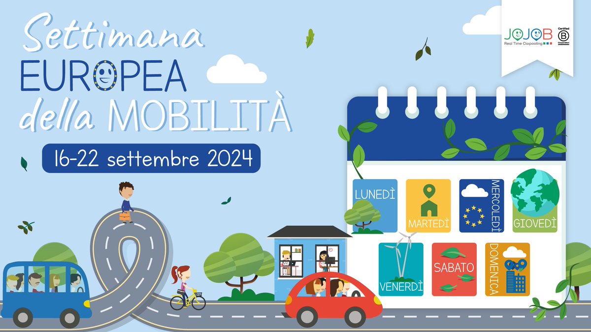 In occasione dell'inizio della Settimana Europea della Mobilità Sostenibile, vogliamo presentarvi il nostro Osservatorio "Aziende in movimento: l’Osservatorio di Jojob per i Mobility Manager"

➡️ clicca qui per leggerlo: jojobrt.com/osservatorio-a… 

#jojobrealtimecarpooling