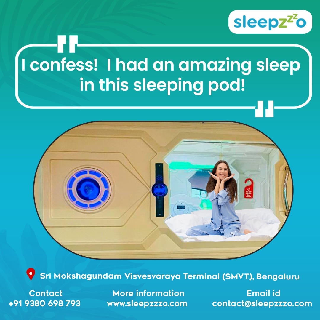 Sleepzzzo_'s tweet photo. Confession: Best sleep ever in this cozy sleeping pod! 😴✨ 
Book your Pods Now!!!
🔗 Link in Bio
📞 +919380698793
📍 Sri Mokshagundam Visvesvaraya Terminal (SMVT), Bengaluru
#Sleepzzzo #Sleepingpods #Bengaluru #Railwaystation #WellRested #PodLife #SweetDreams #UltimateComfort https://t.co/p3Y3Rbnvj3