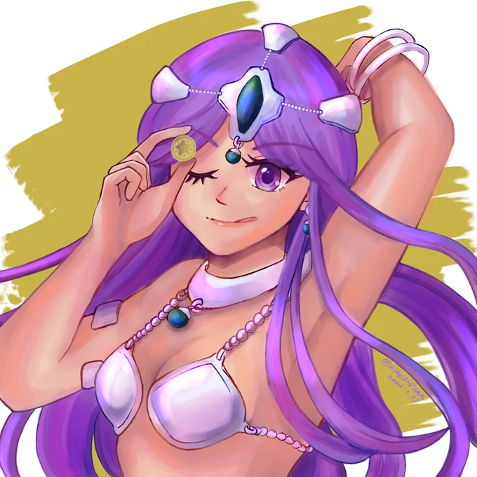 #あなたが描く女子がみたい 2〜3年くらい前のだけどデジタルで描いたお気に入りドラクエ女子