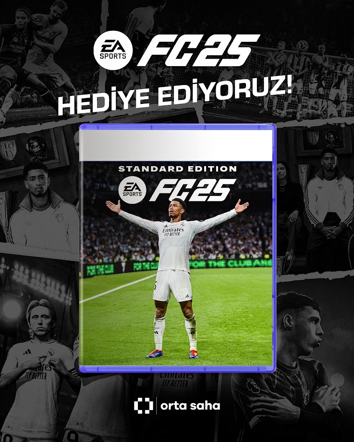 2 takipçimize EA Sports FC 25 hediye ediyoruz! 🎁

Çekilişe katılmak için yapmanız gerekenler;

🔹<a href="/ortasahahaber/">Orta Saha</a> hesabını takip et
🔹 Bu tweeti BEĞEN ve RT et
🔹 Tuttuğunuz takımı yorumlarda bizimle paylaşın

Sonuçlar 23 Eylül'de açıklanacak. ⏳