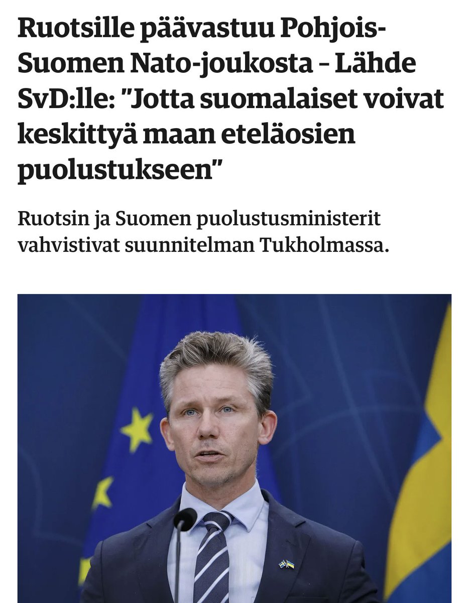 Jaa’a kumpiakohan tässä jänskättää enemmän: 
a) ruåttalaisia, kun uskaltautuvat näin lähelle idän karhua, vai
b) meitä suomalaisia, kun annetaan Pohjois-Suomen puolustuksen vetovastuu näille Kustaa IV Aadolfin jälkeläisille? #turpo