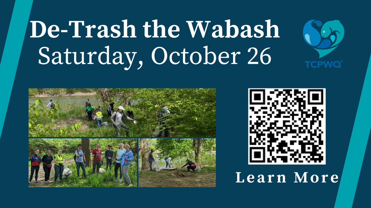 Who's ready to De-Trash the Wabash? On Saturday, October 26, volunteers will remove trash from parks and trails along the Wabash River. Get in on the fun and free pizza lunch:  [tippecanoe.in.gov/1029/Wabash-Ri…]