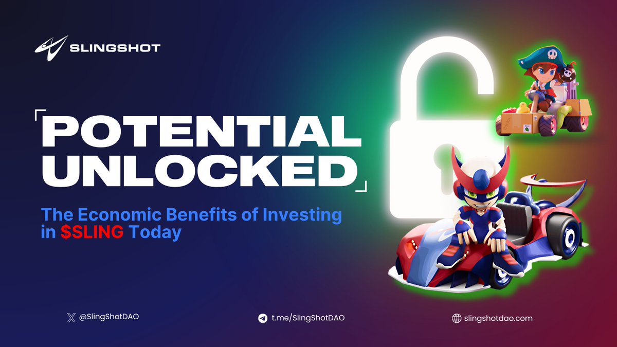 SlingshotDAO's tweet image. 🧵 Unlocking Potential: The Economic Benefits of Investing in $SLING Today

1/5 👾The gaming industry is rapidly evolving, and $SLING is at the forefront of this transformation. Investing in $SLING now positions you at the ground floor of a revolutionary shift towards…