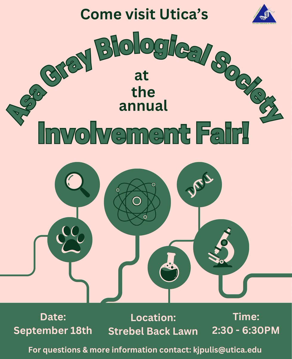 Come visit our table at the Involvement Fair this Wednesday! We’ll have some goodies for everyone, and a sign-up sheet ready for new members! See below for details.