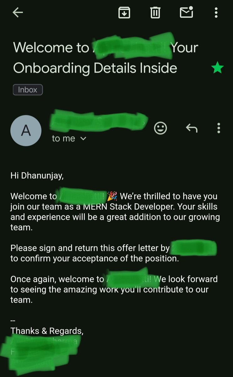 DhanunjayInCode's tweet image. Hello Guys,
I&apos;m excited to share that I’ve received a remote offer as a MERN Stack Developer! Intern 🎉
A big thanks for the support - @kirat_tw @kunalstwt 🙏
Looking forward to the journey ahead!
#RemoteWork #webdevelopment #MERNStack