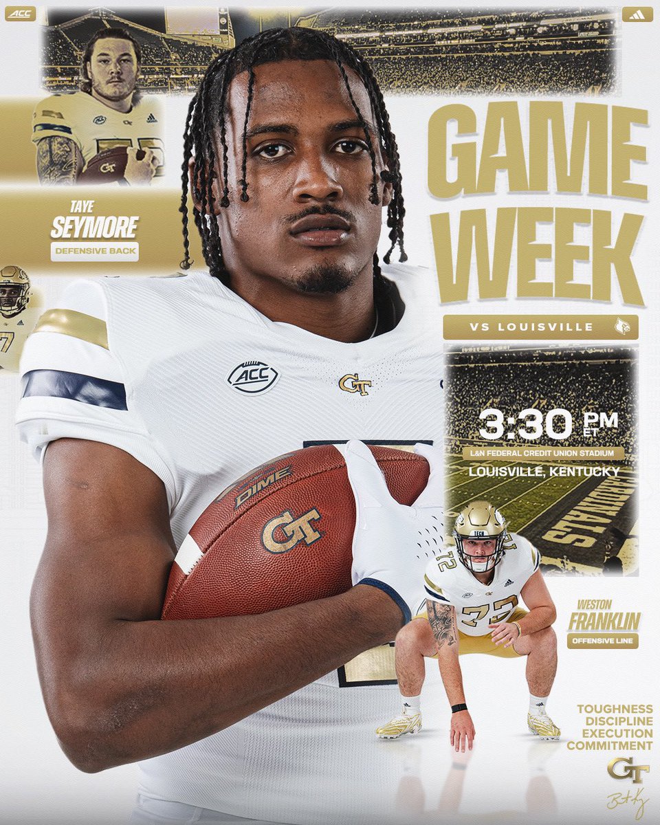 𝐆𝐀𝐌𝐄 𝐖𝐄𝐄𝐊

🆚 No. 19/20 Louisville
📅 Saturday, Sept. 21
⌚️3:30 pm ET
📍 Louisville, Ky.
📺 ESPN2

#StingEm 🐝