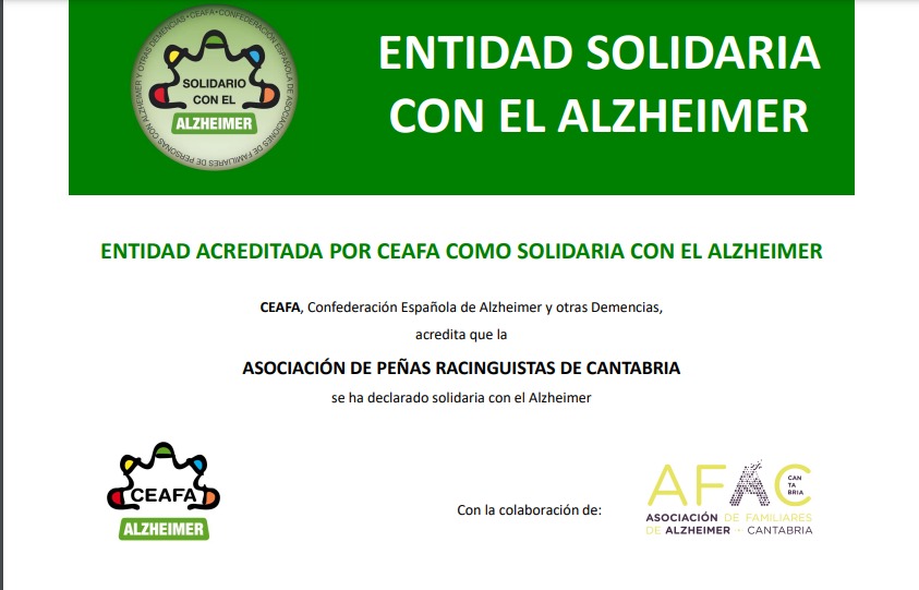 APR_Racing's tweet photo. Racinguistas!!!

Queremos compartir con todos vosotros la siguiente noticia que nos acaba de llegar

La Asociación de Peñas Racinguistas, acreditada como Entidad Solidaria con el Alzheimer por CEAFA (@AlzheimerCeafa)

Muchísimas gracias 
@AFACantabria
@RacingFundacion https://t.co/TXoEV0gQwy