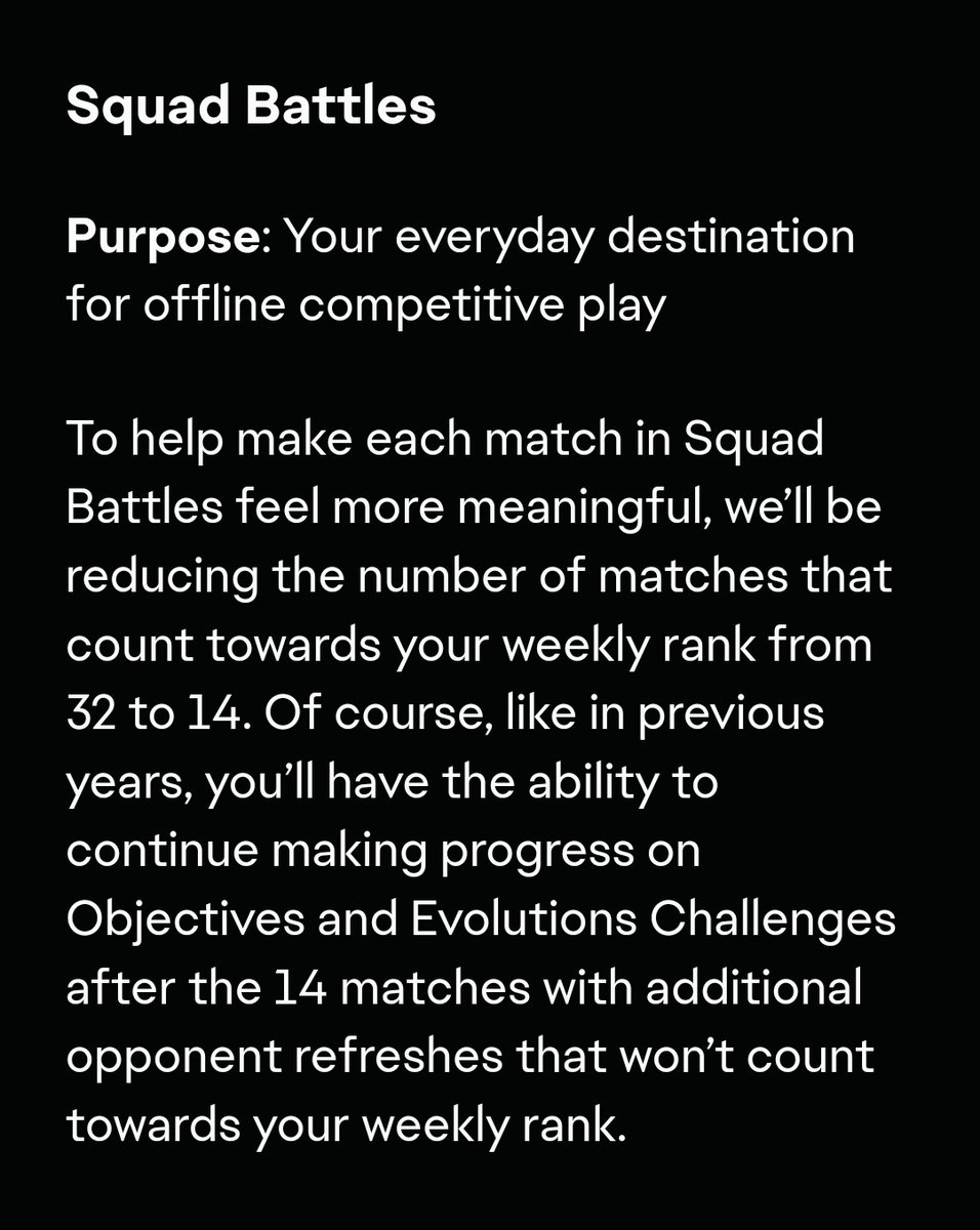 MM___TV89's tweet photo. unfassbar krasse News zu #FC25 EA Pitch Notes😳

WL Quali 5 Spiele nur noch und WL 15 Spiele mit unfassbar krassen Rewards für Rang 1😳

Web App und Companion App erst am 19.9😳

Rivals 15 Siege nötig für verbesserte Rewards😳

Squad Battles von 32 auf 14 reduziert😅

#EAFC25 https://t.co/78IpgsIg3K