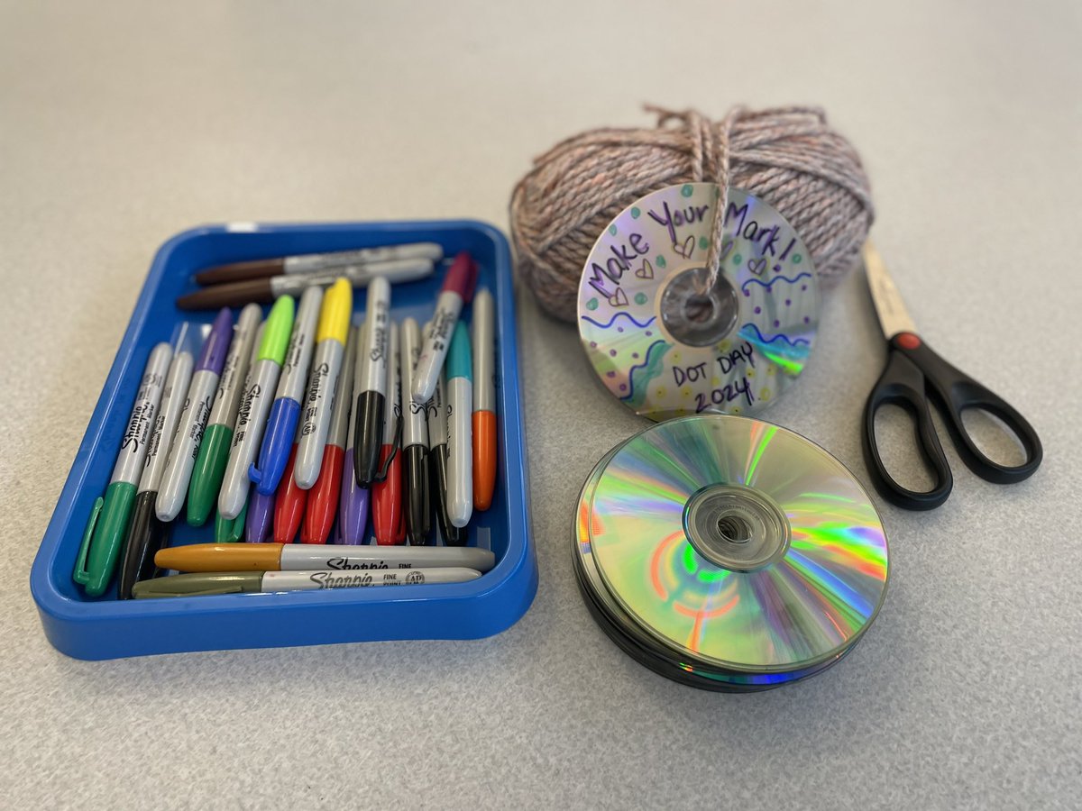 Celebrating #DotDay2024 with <a href="/peterhreynolds/">Peter H. Reynolds</a> <a href="/DotClubConnect/">International Dot Day</a> and others around the globe. Getting ready to make our mark with classes and creation stations set up in the library. Make your mark on this big wide world and see where it takes you Navigators! 💙🧡🥰 <a href="/NorthsideES/">Northside Elementary</a>