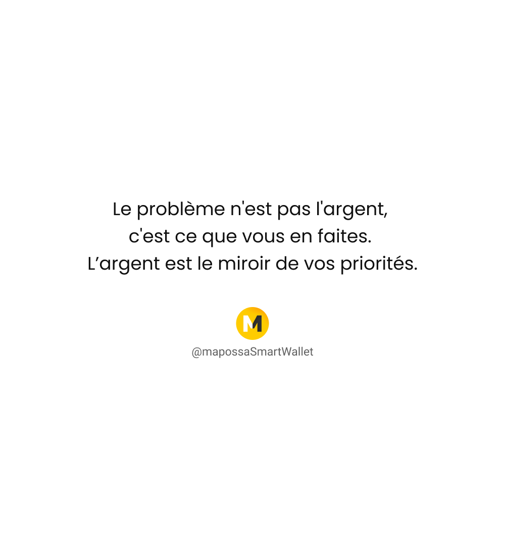 Mapossa_SW's tweet photo. Si l'argent révèle vos priorités, qu'est-ce qu'il dit de vous ? https://t.co/FWFrIg6y1w