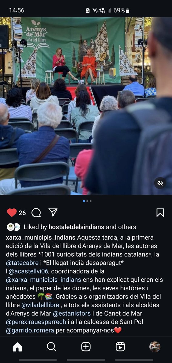 Gràcies a la gent d'Arenys de Mar que van venir a escoltar les nostres històries d'indians