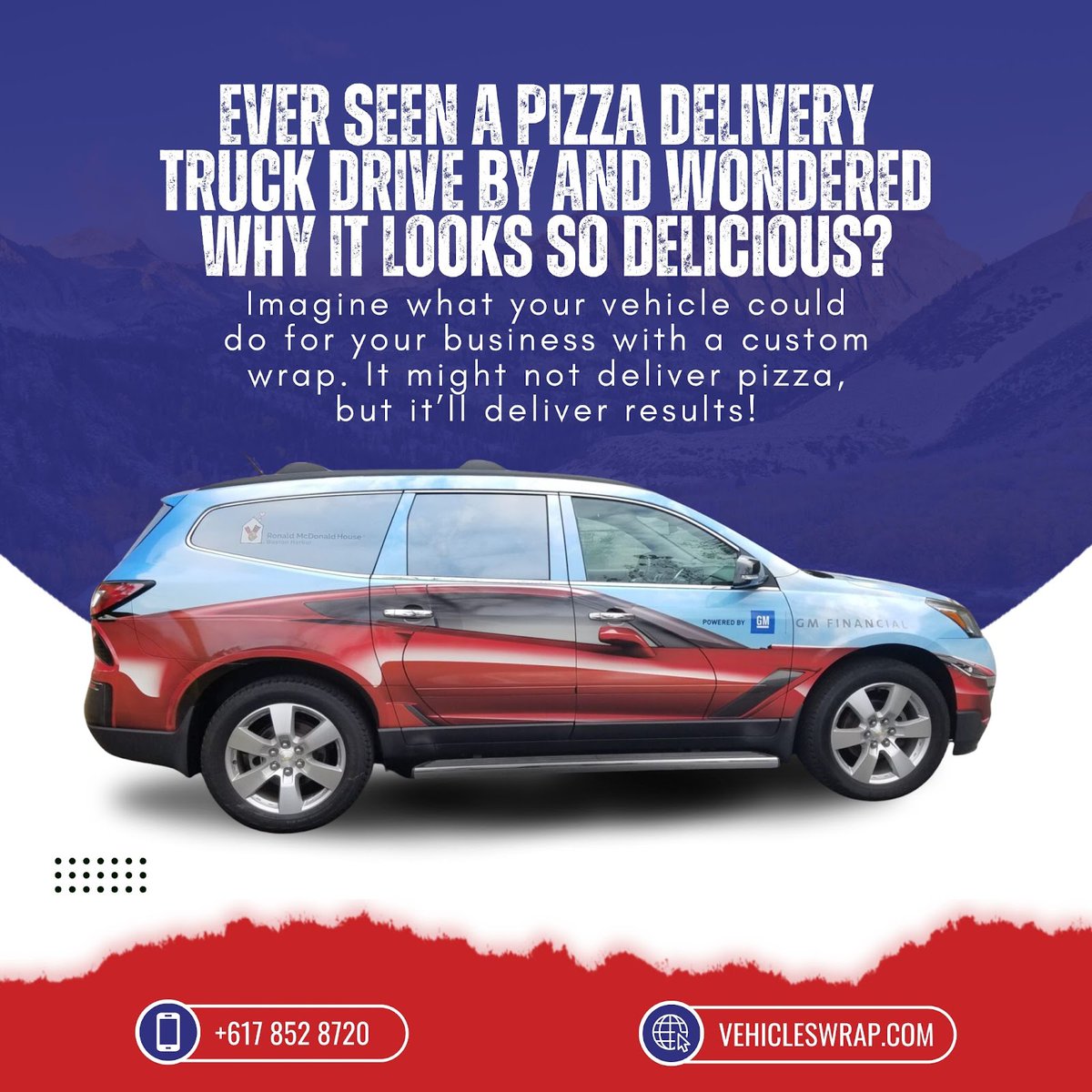 vehicleswrap's tweet image. Ever noticed how pizza delivery trucks always look so appetizing? 🍕 Imagine your vehicle turning heads with a custom wrap that delivers impressive results for your business! Transform your ride into a mobile billboard and watch your brand’s visibility soar. 
.
#VehicleWrap
