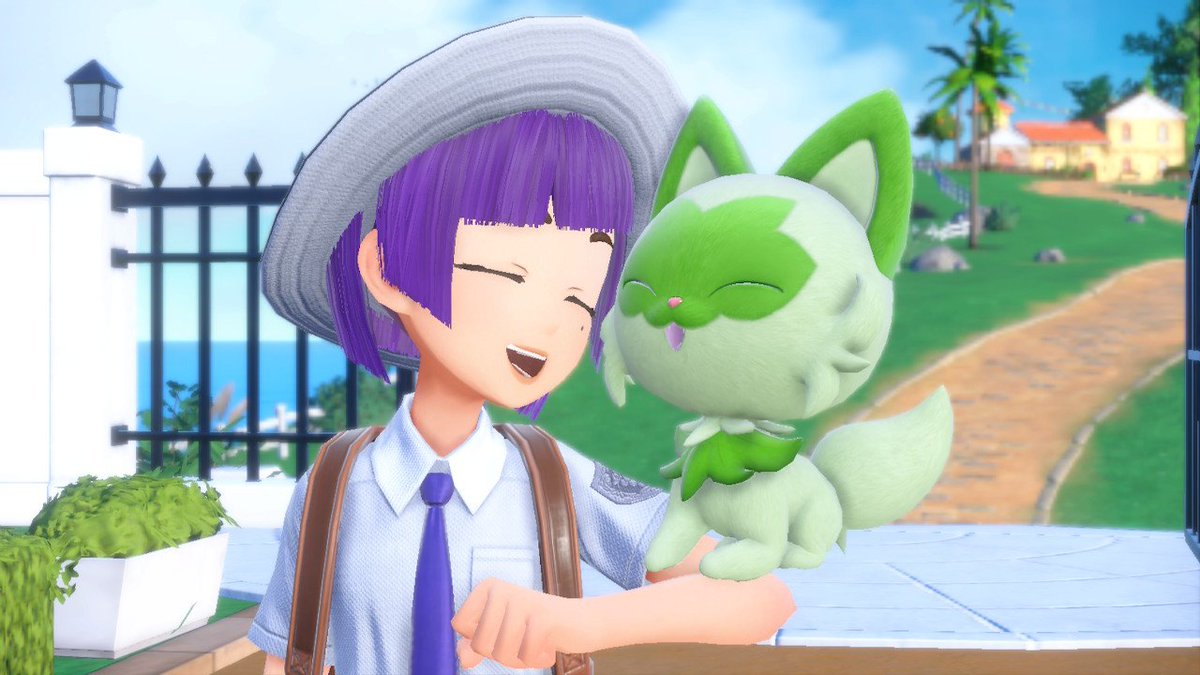 maemaegene's tweet photo. 今さらながらはじめました！
相棒はニャオハ☺️
主人公もかわいすぎる、、、
#ポケモンSV https://t.co/7ctDp7Nom7