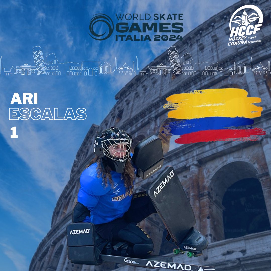 CorunaFeminino's tweet photo. Queremos desexar moita sorte ás nosas 5 internacionais, que dende hoxe están a disputar os #WorldSkateGames en Italia!💙

📸 @Hockey_Catedra https://t.co/bldMJ7BLjb