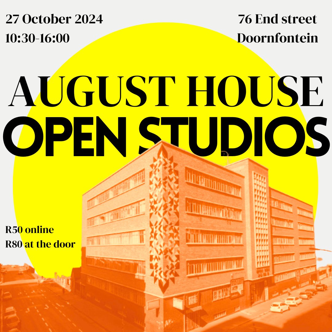 METAfoundation_'s tweet photo. It's that time of year again! Join us for our Open Studios happening at August house! Where - 76 end street, doornfontein.
When: 27 October,10:30 -16:30 Tickets - https://t.co/9rPfGWY8d3 
#augusthouse #artexhibition #joburgstudios https://t.co/P1wYvr3MYV