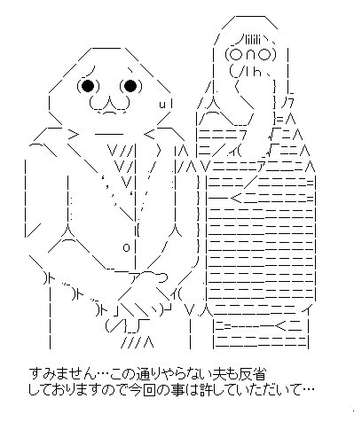 すみません…この通りやらない夫も反省
しておりますので今回の事は許し
ていただいて… 
