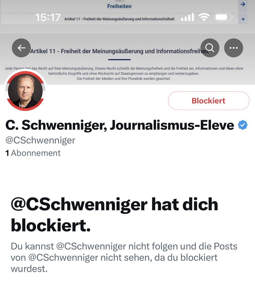 ...und er ist fast nicht dauerhaft zu blockieren: