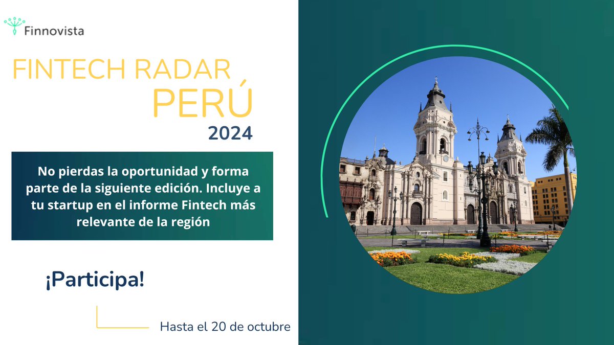 Participa en el #Fintech Radar Perú y dale visibilidad a tu Fintech .
¡Sé parte de esta comunidad de innovación y del crecimiento de la industria Fintech en Perú!
👉 Participa respondiendo el survey en menos de 10 minutos: es.surveymonkey.com/r/KDW98B7