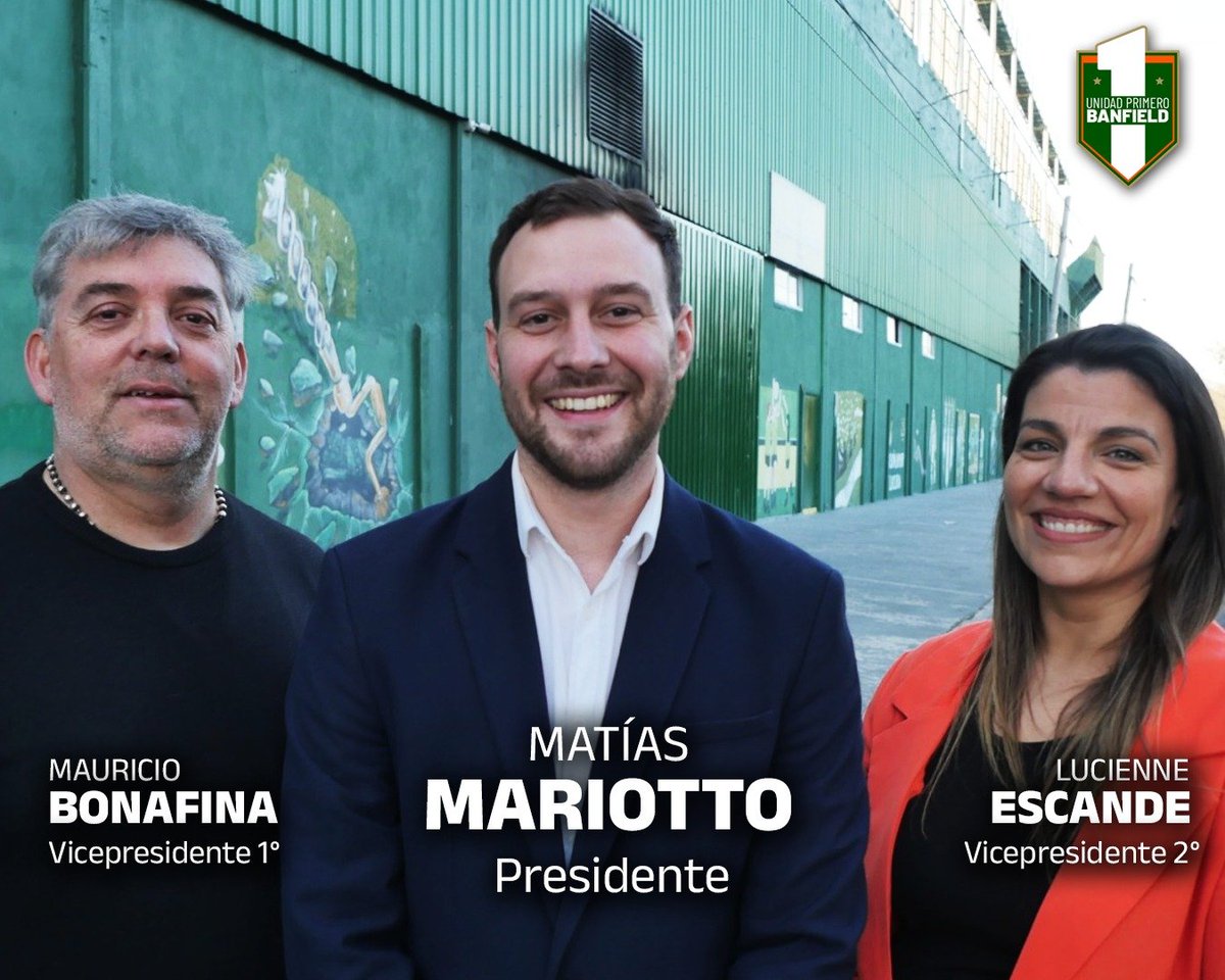 LA OPOSICIÓN YA SE UNIÓ. Ahora te toca a vos

Acompañanos a recuperar el Club y construir un Banfield cada vez más grande.  

El 5 de octubre, ganémosle al fraude. 

VOTÁ MARIOTTO - BONAFINA - ESCANDE #UnidadPrimeroBanfield 🇳🇬
 #MatíasMariottoPresidente