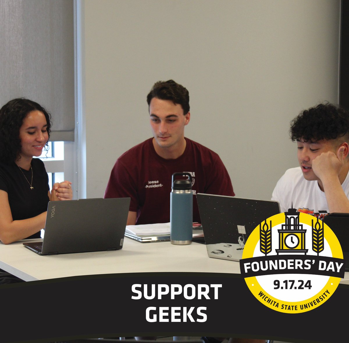 WSUEngineering's tweet photo. Starting tonight at midnight, you have the opportunity to support wonderful causes that benefit Shockers, such as our GEEKS Tutoring Center👓. Through GEEKS, paid undergraduate tutors provide free tutoring to other engineering students💚. Visit: https://t.co/xzJxsutSHK https://t.co/TvQTvBTdyY