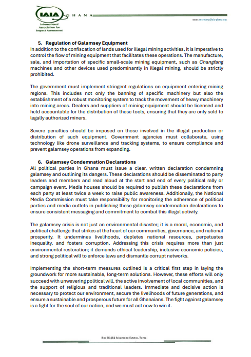 IAIA_Ghana's tweet photo. PRESS STATEMENT

IAIA-Ghana is committed to assisting the government and other stakeholders in the elaboration of effective environmental legislation. 
 
#NoToGalamsey #SaveOurWater #Sustainability #StopGalamsey #SaveOurLands https://t.co/J01wIe8vFm
