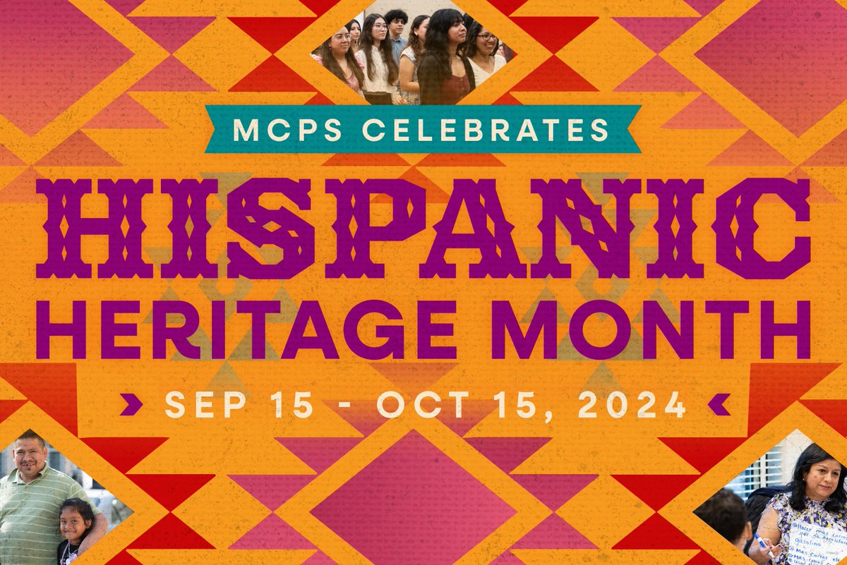 Happy #HispanicHeritageMonth!

MCPS celebrates the diverse histories, culture and contributions of Montgomery County residents with roots in Spain and Latin American countries. Hispanic students represent the largest student group in our school district.