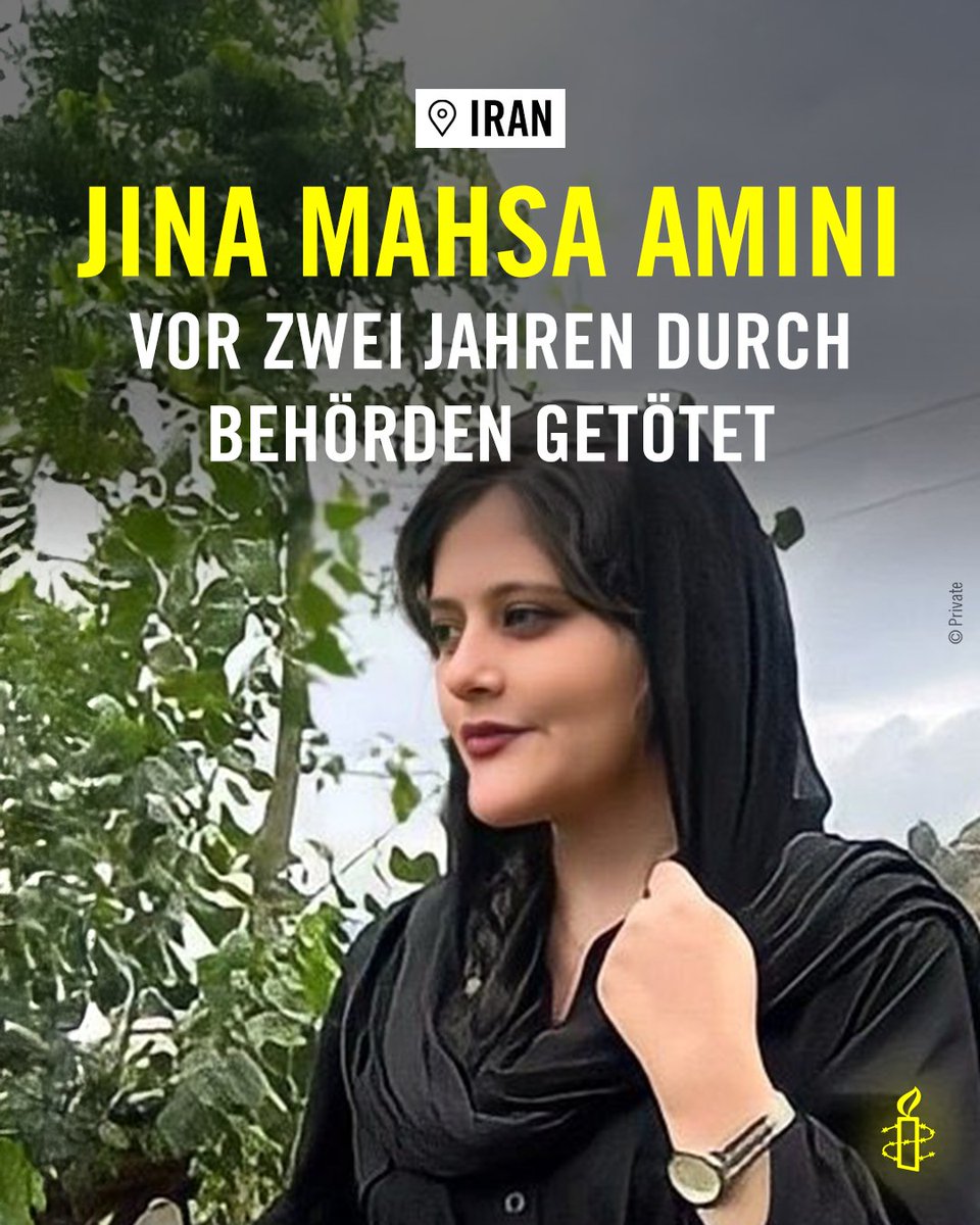Fordere mit uns Gerechtigkeit für die Menschen im #Iran: bit.ly/4d7Sv2v

Nach dem gewaltvollen Tod von Jina #MahsaAmini durch die Sittenpolizei setzen sich vor allem junge Menschen im Iran mutig für ihre Freiheit und Menschenrechte ein. #JinJiyanAzadî #WomanLifeFreedom