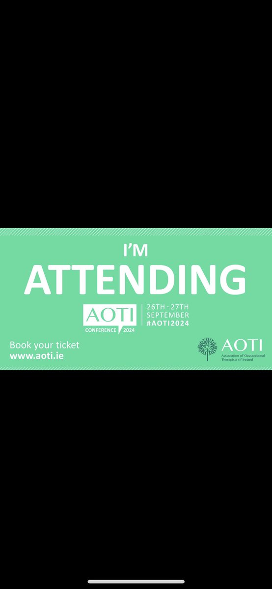 hannahmurphy145's tweet photo. Looking forward to attending the annual AOTI conference on Thursday &amp; Friday the 26th &amp; 27th of September. Looking forward to networking and catching up with colleagues 💬 #AOTI2024 https://t.co/PCb4Oa6Yzj