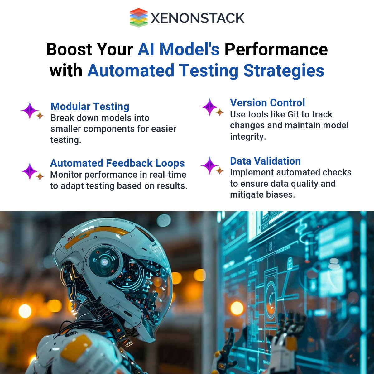 xenonstack's tweet image. 🚀 Boosting AI Reliability with Automated Testing! 🤖
By integrating #automatedtesting, ensure robust and dependable #ai systems.
Consult with our specialist
hubs.la/Q02PYyDX0
#automation #machinelearning #softwaredevelopment #innovation #xenonstack