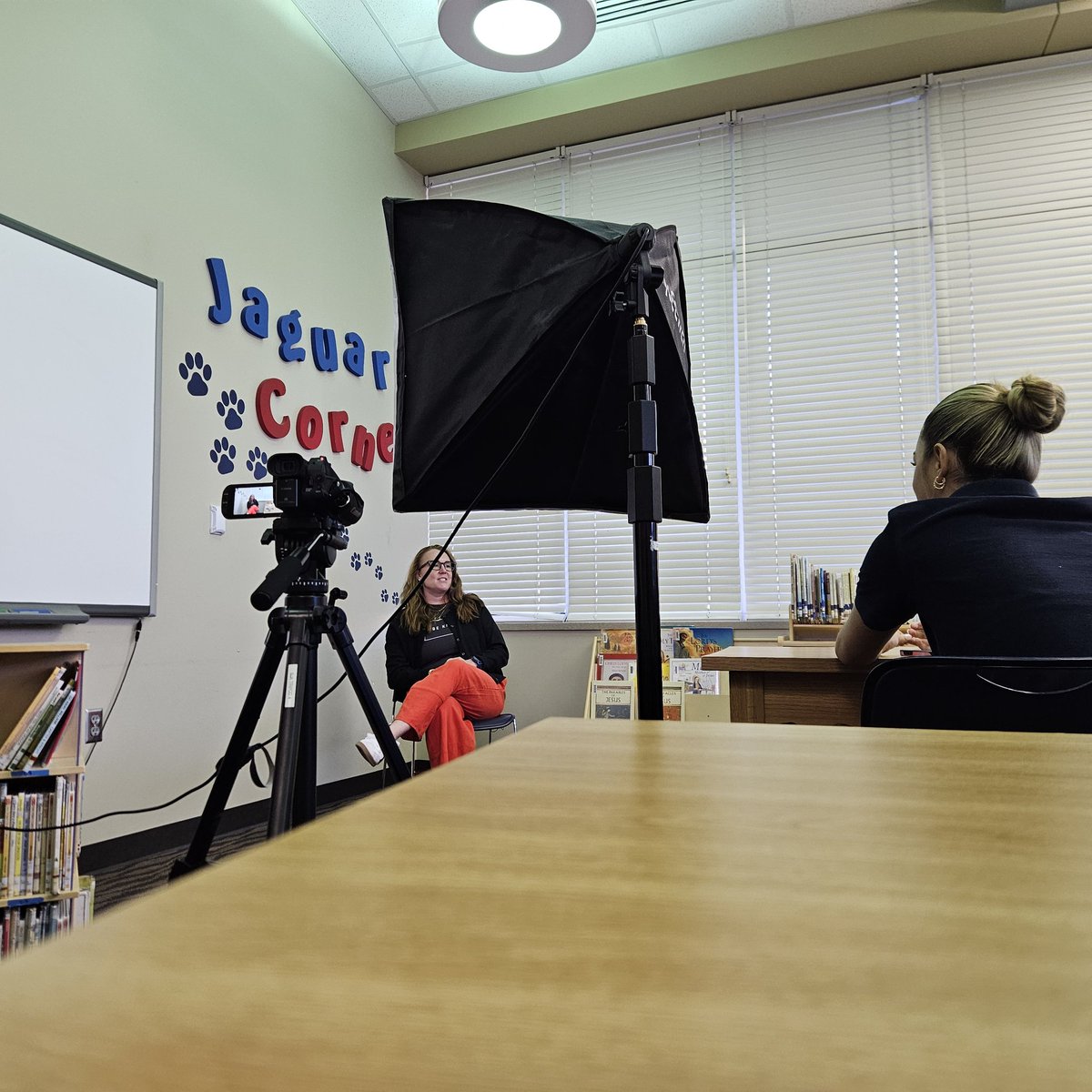 I've got the some of the SJA Media Arts classes on location today, taking St. Joseph on as a media client!