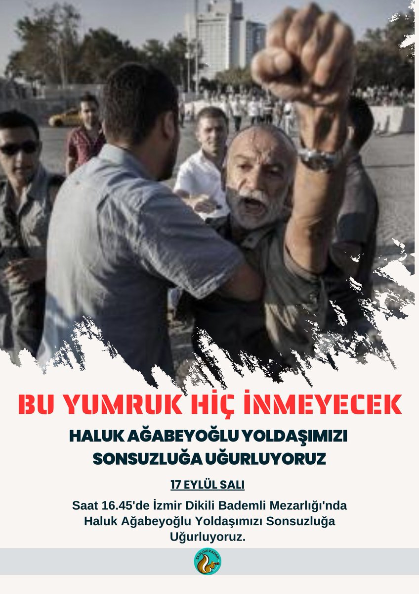 Sana söz Haluk Ağabeyoğlu; 
"Bu yumruk hiç inmeyecek"