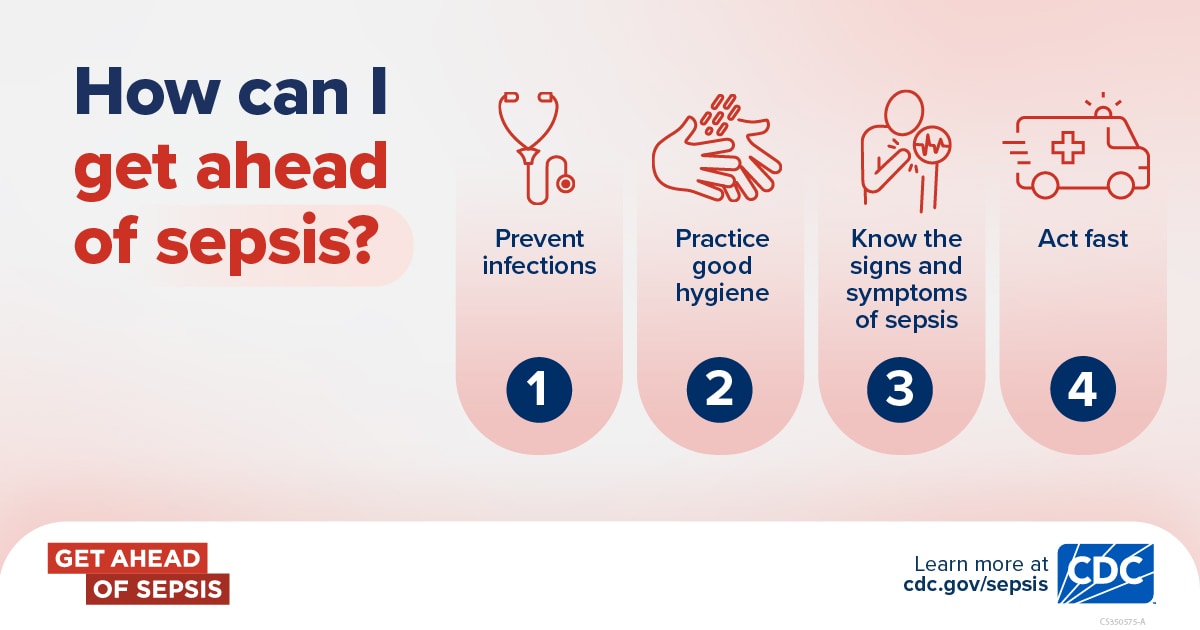 Practicing good hygiene is one way to prevent infections that can lead to sepsis. Make it a habit to clean your hands with soap and water or an alcohol-based hand sanitizer and #GetAheadOfSepsis.