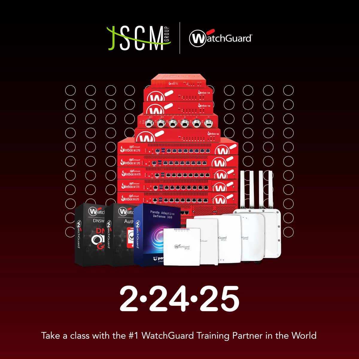 JSCMGroup's tweet photo. Our October 2024 class is now full! Register today https://t.co/ScWkps7y1J to save your spot for our February 24, 2025 class. All classes available in-person or virtual. #watchguard #firewall #CyberSecurity https://t.co/SejZ1eBrQM
