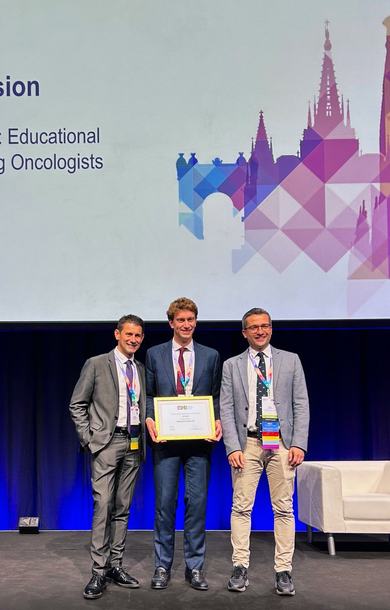 I couldn’t be more proud of being awarded as one of the <a href="/myESMO/">ESMO - Eur. Oncology</a> Clinical Research Fellow 2024, which will allow me to continue my research among <a href="/SanMartino_Ge/">Ospedale San Martino Genova</a> and <a href="/JulesBordet/">Institut Jules Bordet Instituut</a>!

Deeply grateful to <a href="/matteolambe/">Matteo Lambertini, MD PhD</a> and <a href="/E_de_Azambuja/">Evandro de Azambuja, MD, PhD</a> for supporting me and this research proposal! 🙏🏼