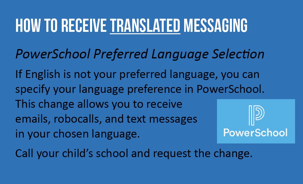 HicksvillePS's tweet image. Did you know? You can choose your preferred language in PowerSchool! 🌐 Get emails, texts, and robocalls in your language. Just call your child’s school to update your preference! 📞 #PowerSchool #LanguageChoice #ParentTips